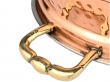 Premium Copper Cooking  Serving Bowl with Brass Handles