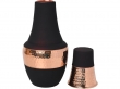 Pure Copper Bedside Water Carafe with Tumbler for Ayurveda Health Benefits 1.4 Lt Capacity Dark Cherry