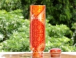 Pure Copper Designer Print Water Bottle-Red