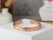 Pure Copper Flower Engraved Magnetic Cuff