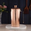 Pure Copper Hammered Style Jug With Brass Handle