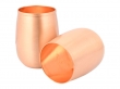 Barrel Shaped Pure Copper Tumblers Set of 2 Ayurvedic Plain 250 ml