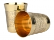 Brass Glass Tumbler with Artistic Design Perfect for Yoga and Ayurveda