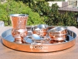 Hand Hammered Copper Thali with Assorted Accessories