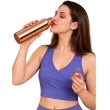 Plain Copper Matte Finish Water Bottle With Carrying Handle