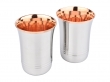 Premium Stainless Steel Tumblers with Copper Rim - Set of 2