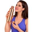 Pure Copper Hammered Bottle with Handle 600 ML