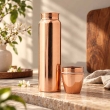 Thermos Style Copper Matte Finish Water Bottle
