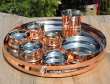 Traditional Copper Thali with Assorted Accessories