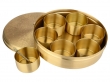 Brass Masala Box Set with Spoon Premium Food Spice Storage