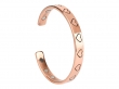 Handcrafted Pure Copper Engraved Hearts Cuff Bracelet