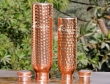 Set of Two Hammered Water Bottles for Carrying and Storing Drinking Water