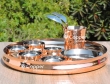 Traditional Copper Thali with Assorted Accessories