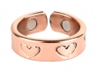 Copper Heart Design Magnetic Ring -Open Adjustable
