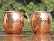 Copper Plated Hammered Stainless Steel Moscow Mule Mug Set
