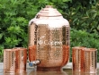 Eight Liter Copper Water Dispenser with Matching Tumblers