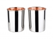 Handcrafted Copper Inner Stainless Steel Tumblers - Set of 2