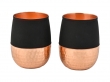 Handcrafted Copper Tumblers Set of 2 for Ayurveda Health Benefits 350 ml  Cherry Color