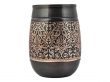 Handcrafted Floral Copper Tumblers Set of 2 Ayurvedic Barrel Style 250 ml 