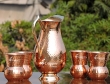 Mughlai Style Copper Jug with Four Matching Tumblers