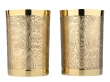 Pure Brass Straight Glass Decorative Tumbler for Serving Water