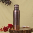 Pure Copper Bottle PREMIUM ANTIQUE Finish 950 Ml Capacity Lining Pattern