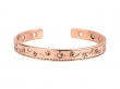 Pure Copper Flower Engraved Magnetic Cuff