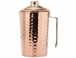 Pure Copper Hammered Style Jug With Brass Handle