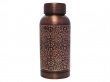 Pure Copper Water Bottle Beautiful Floral Pattern For Ayurveda Health Benefits 600 Ml Capacity