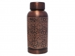 Pure Copper Water Bottle Beautiful Floral Pattern For Ayurveda Health Benefits 600 Ml Capacity