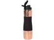 Pure Copper Water Bottle with Sipper 1000 Ml Capacity For Ayurveda Health Benefits Dark Cherry