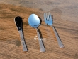 Set of Stainless Steel Copper Plated Spoon Fork and Knife