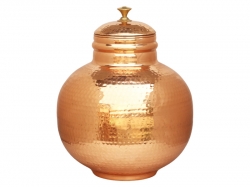 7 Liter Pure Copper Water Dispenser Hammered Matka