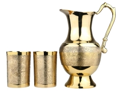 Brass Mughlai Jug with 2 Straight T