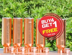 Buy 4 Pure Copper Water Bottle for Kids-Get FREE 1 Copper Water B