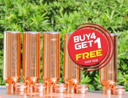 Buy 4 Pure Copper Water Bottle