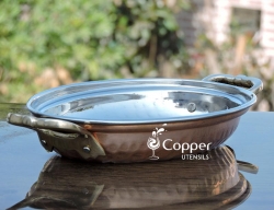 Copper Mughlai Rice Server