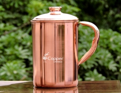 Copper Plain Jug for Keeping W