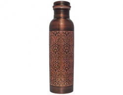 Copper Water Bottle Etching Pa