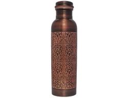 Copper Water Bottle Etching Pattern