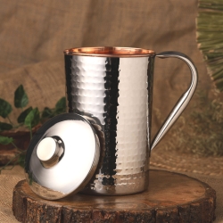 Copper and Stainless Steel Jug Outer Stainless Steel and Inner Co