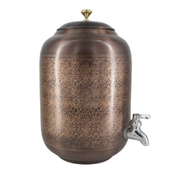 Elegant Etching Pattern Copper Water Dispenser