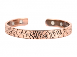 Hammered Crackle Copper Magnetic Bracelet