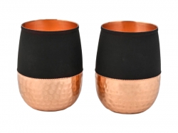 Handcrafted Copper Tumblers Set of 2 for Ayurveda Health Benefits