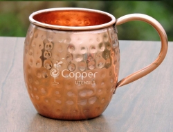 Handmade Hammered Pure Copper Mug