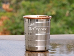 Outer SS Inner Copper Glass for the benefits of Ayurveda