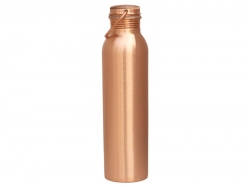 Plain Copper Matte Finish Water Bottle With Carrying  Handle