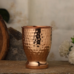 Pure Copper Campa Style Hammered Tumbler