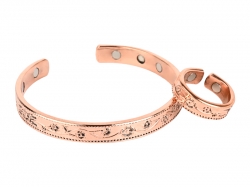 Pure Copper Flower Engraved Magnetic Set