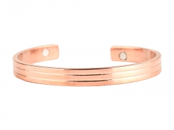 Pure Copper Grooved Lines Bracelet